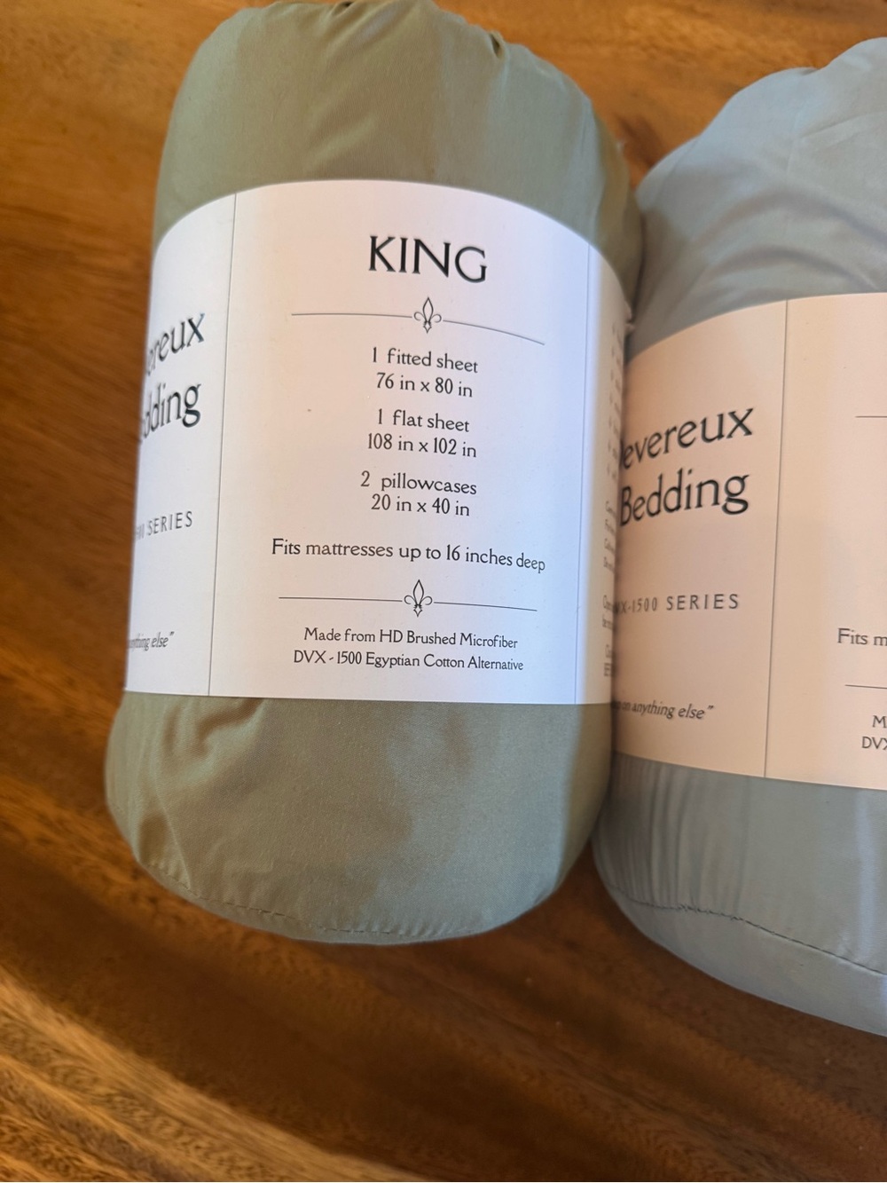 King Brushed Microfiber Sheet Set in Sage Green by Devereux Bedding